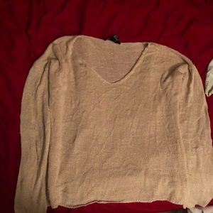 Knit long sleeve blouse